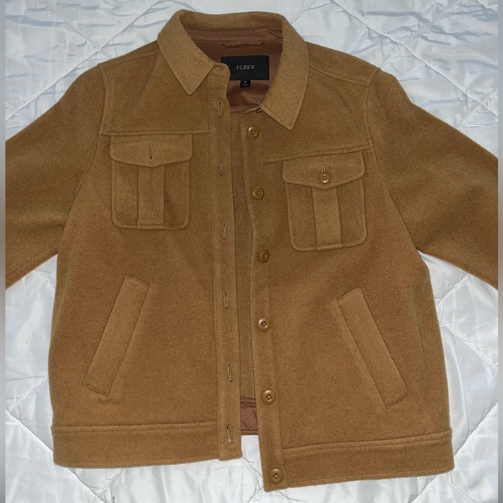 J. Crew Wool Tan Utility Jacket